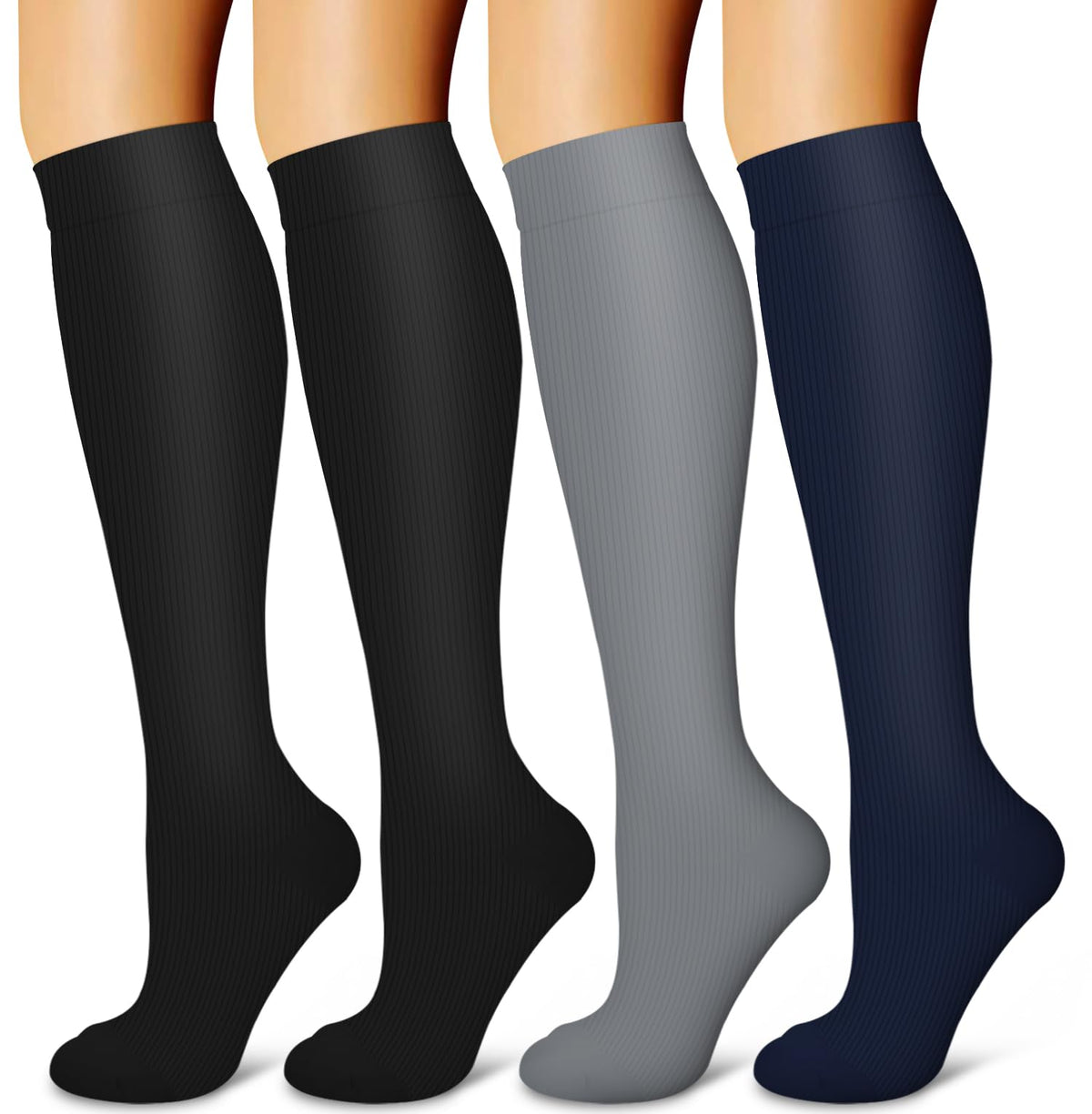 Laite Hebe 4 Pairs-Compression Socks for Women&Men Circulation-Best Support for Nurses,Running,Athletic Jansha Store
