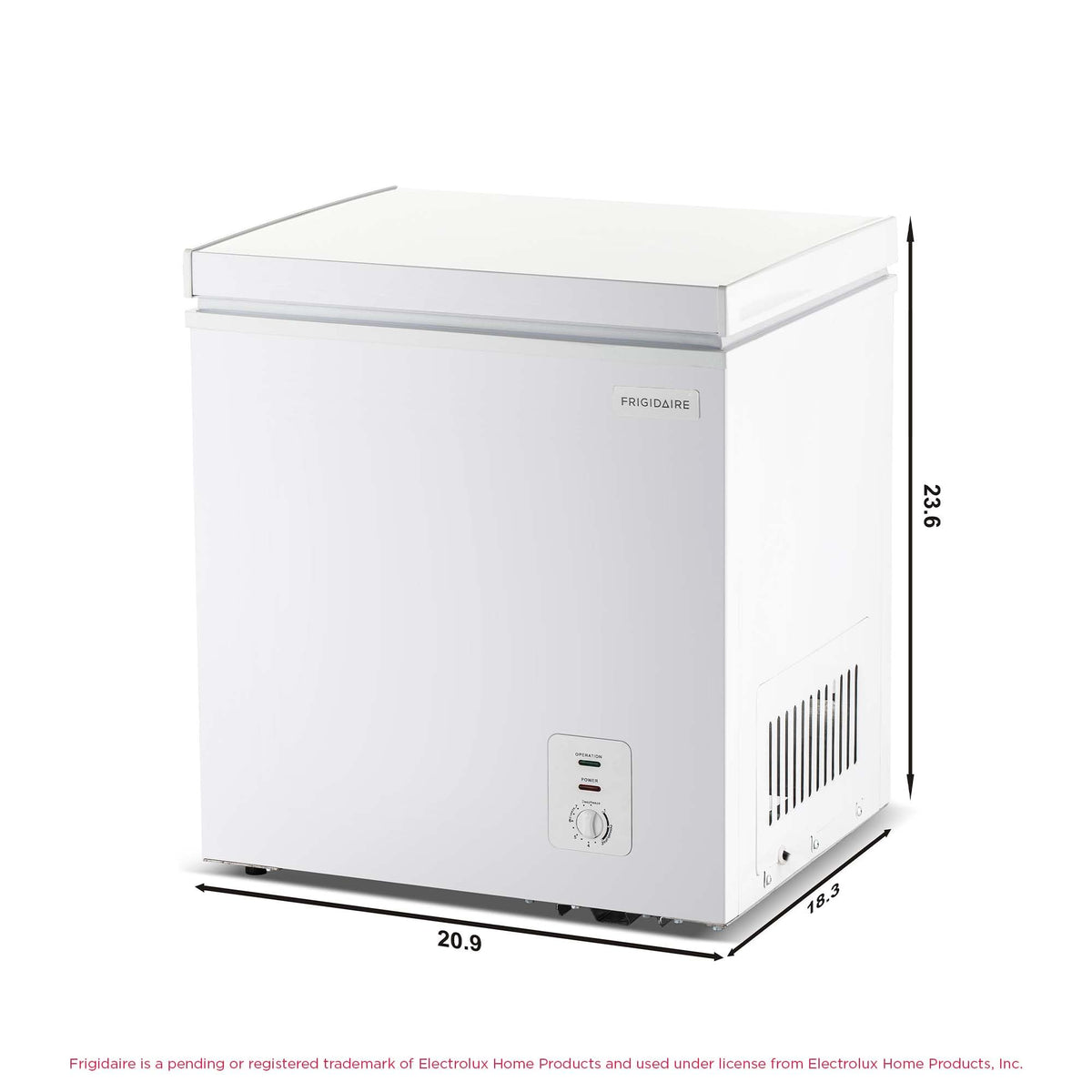 FRIGIDAIRE EFRF5003-BLACK Chest Deep Freezer-Garage-Ready, 5.0 Cu. Ft. Capacity, Black-Adjustable Thermostat-Removable Vinyl Coated Wire Basket-Easy Defrost Drain Jansha Store