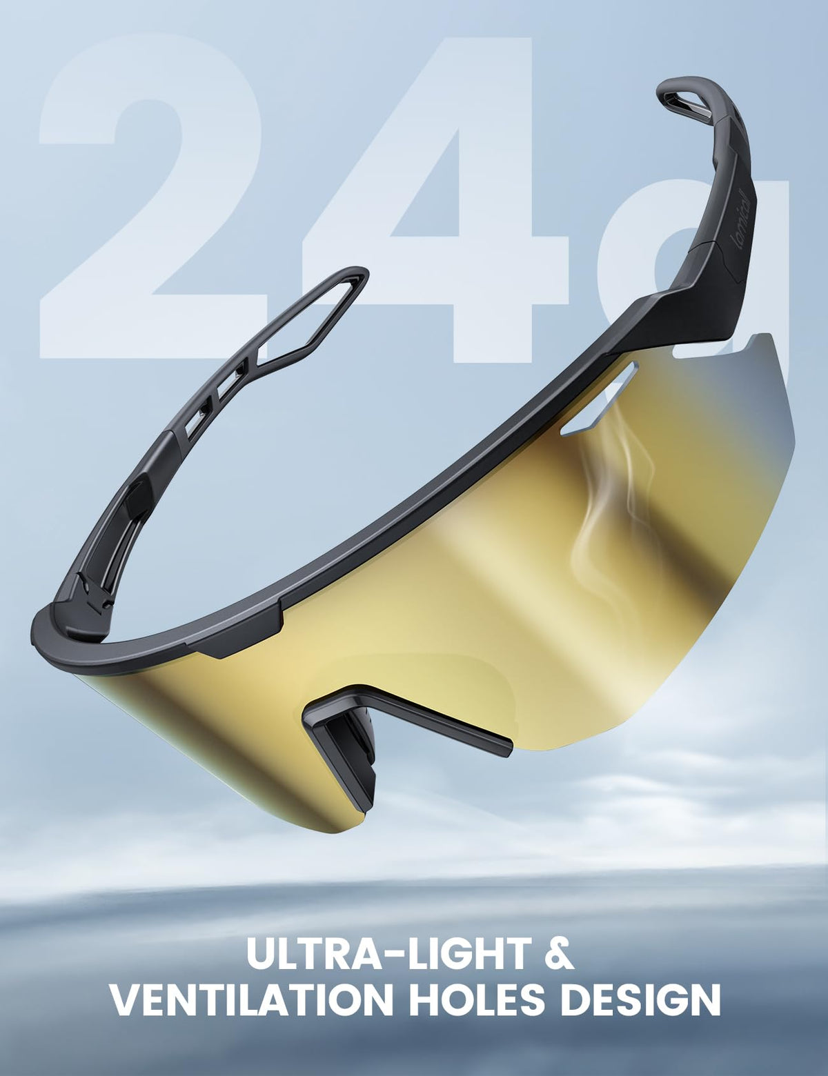 Lamicall 24g Polarized Sports Sunglasses for Men Women - UV400 Protection Sun Glasses for Baseball Running Cycling Fishing Jansha Store