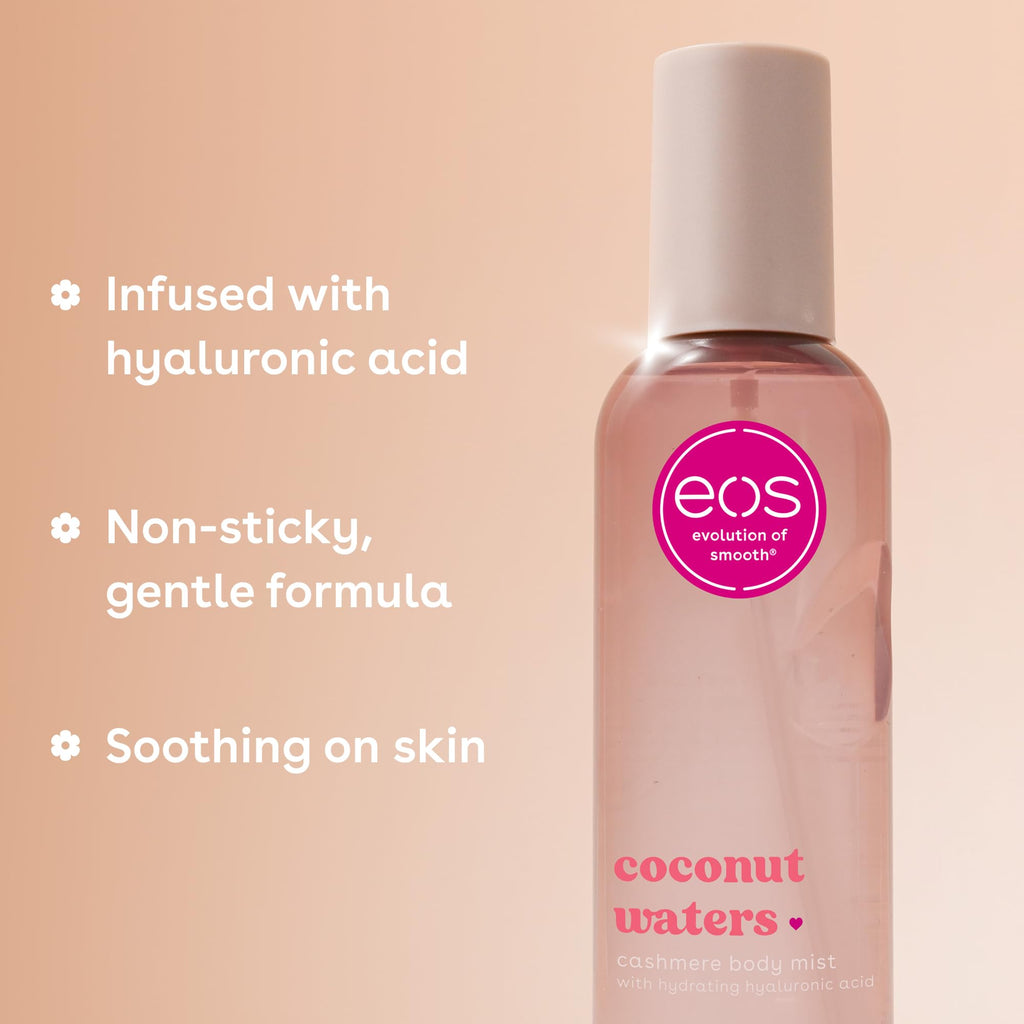eos Cashmere Body Mist, Toasted Marshmallow, Toasted Vanilla, Sweet Marshmallow, Hair Mist, Body Spray for Women Moisturizing, Hyaluronic Acid, Vanilla Body Spray, Vegan, Cruelty-free, 6 fl oz Jansha Store