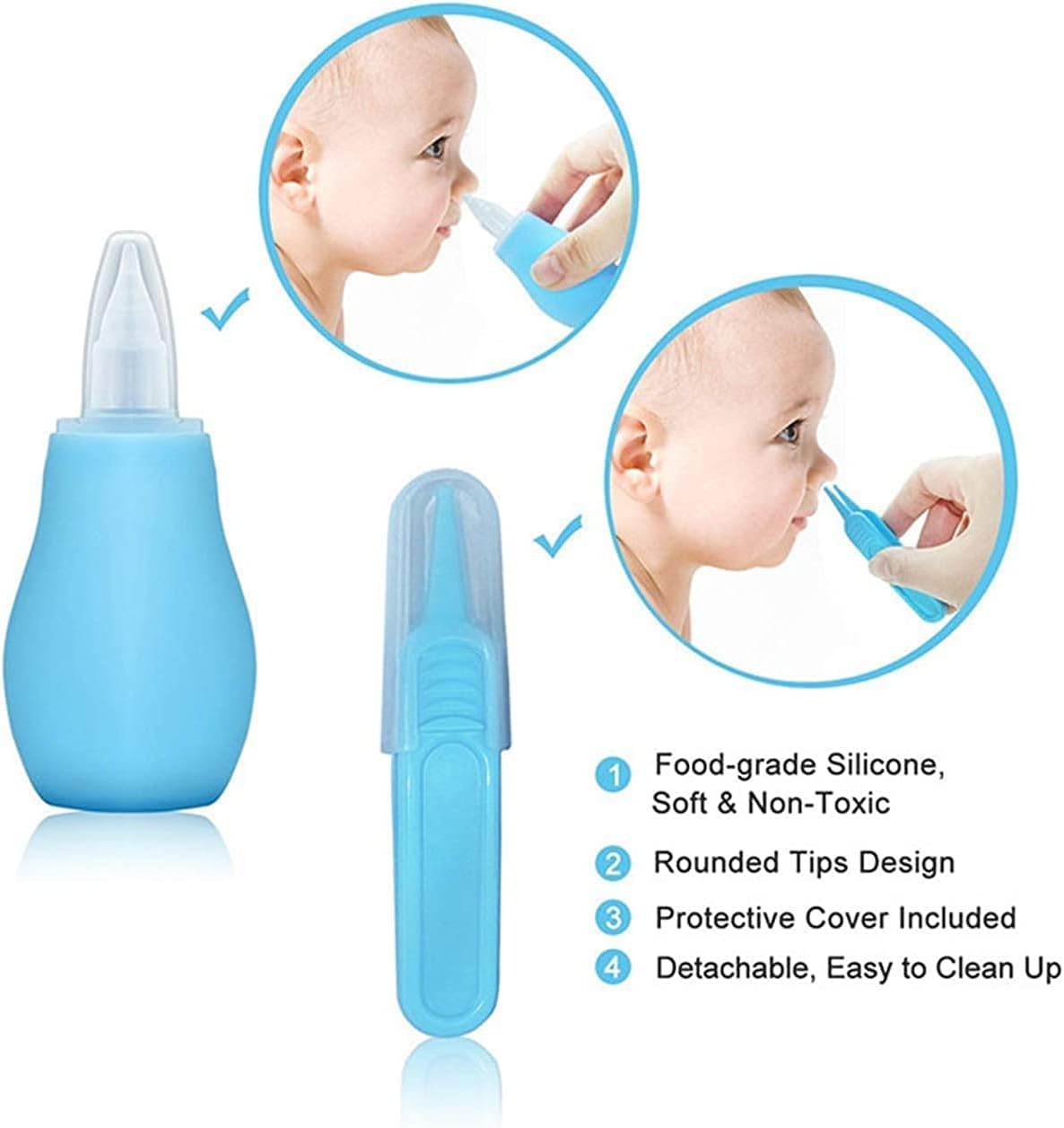 Baby Grooming Kit, Infant Safety Care Set with Hair Brush Comb Nail Clipper Nasal Aspirator,Baby Essentials Kit for Newborn Girls Boys (Grey White) Jansha Store