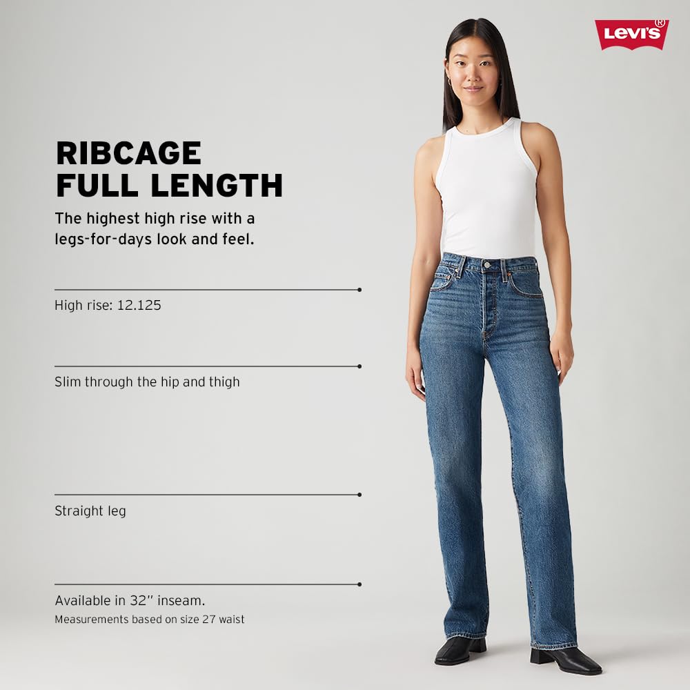 Levi's Women's Ribcage Straight Full Length Jeans Jansha Store