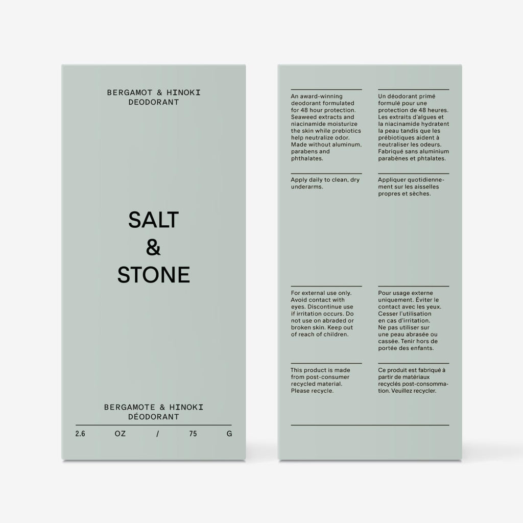 Salt & Stone Aluminum-Free Deodorant for Women & Men Saffron & Cedar 2.6 oz Jansha Store