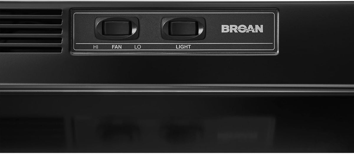 Broan-NuTone 413023 Ductless Range Hood Insert with Light, Exhaust Fan for Under Cabinet, 30-Inch, Black Jansha Store