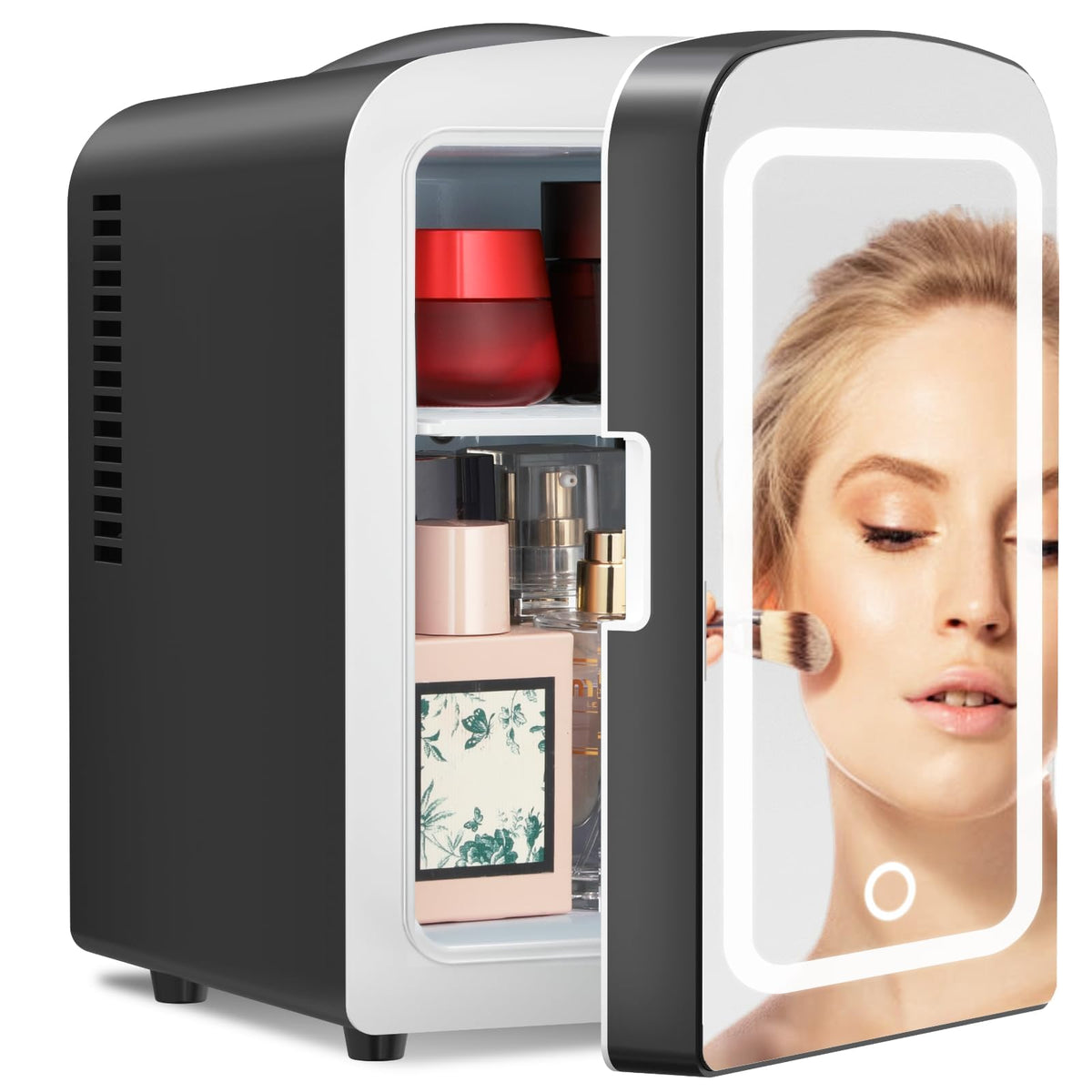 Antarctic Star Compact Refrigerator, Portable Mini Fridge, Skin Care 4L Capacity/6 Cans, for Bedroom, Car, Office & Dorm, Small Cooler for Cosmetics, Beverage and Food, White Jansha Store
