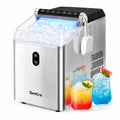 Nugget Ice Maker Countertop,55LBS/Day Ready in 4 Mins, Stainless Steel Jansha Store