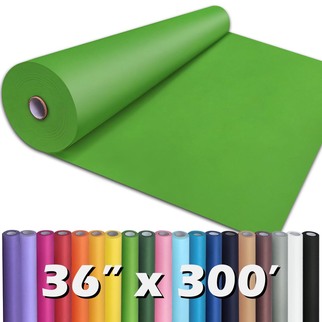 PerkHomy Brown Kraft Paper Roll 17.5" x 1,200" (100') for Gift Wrapping Bulletin Board Craft Art Bouquet Flower Packing Valentines Easel Moving Shipping Floor Poster Covering Table 70GSM 50LB Jansha Store