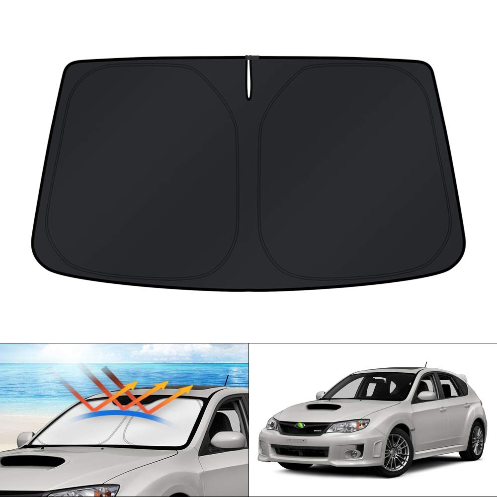 KUST Windshield Sun Shade for 2017-2026 Tesla Model Y/Model 3 Sunshade Accessories (Fit 2025-2026 Model Y Juniper / 2024 Model 3 Highland) Upgraded Foldable Sunshade, Blocks UV Rays Keep Car Cool Jansha Store