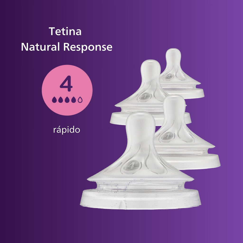 Philips Avent Natural Response Nipples, Fast Flow, 4-Pack Jansha Store
