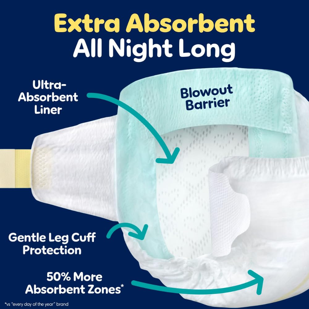Pampers ZZZ Overnight Diapers, Size 7 (26-50 lbs), 36 Count, Nighttime Protection Disposable Baby Diaper Jansha Store