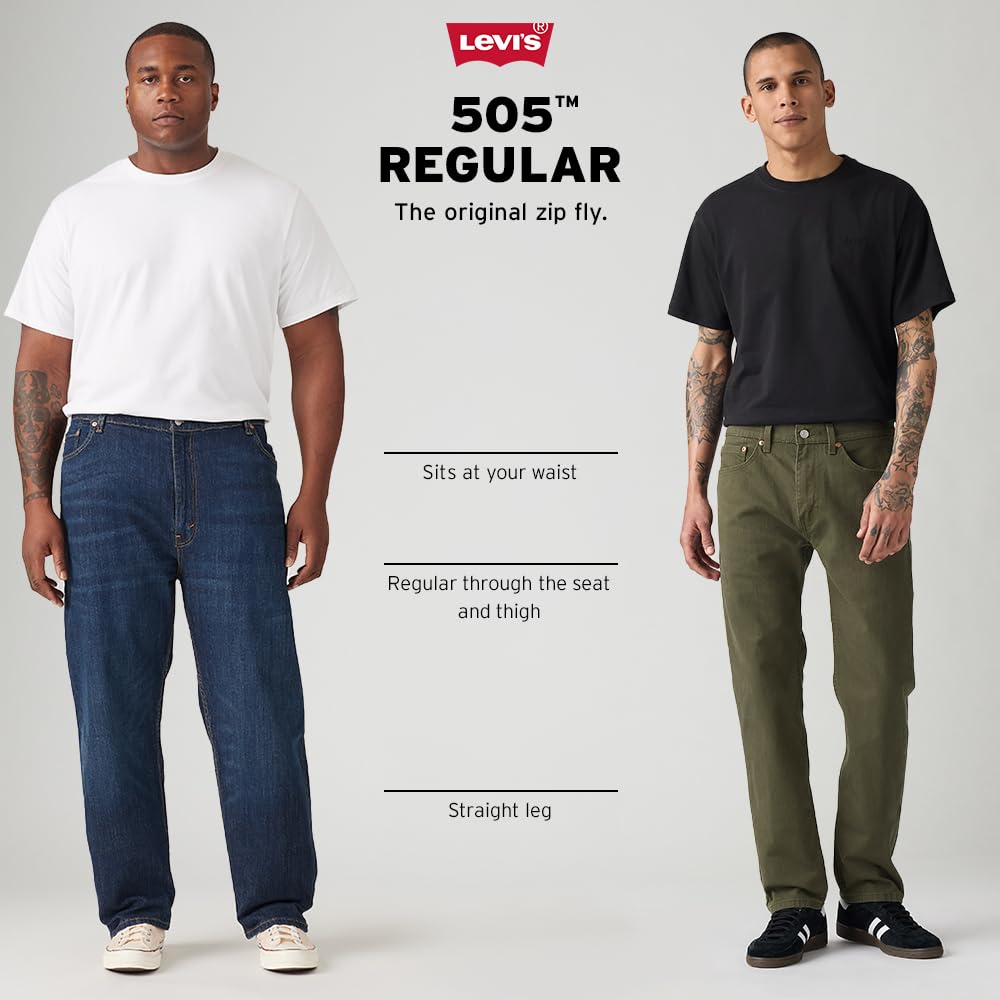 Levi's Men's 505 Regular Fit Jeans Jansha Store