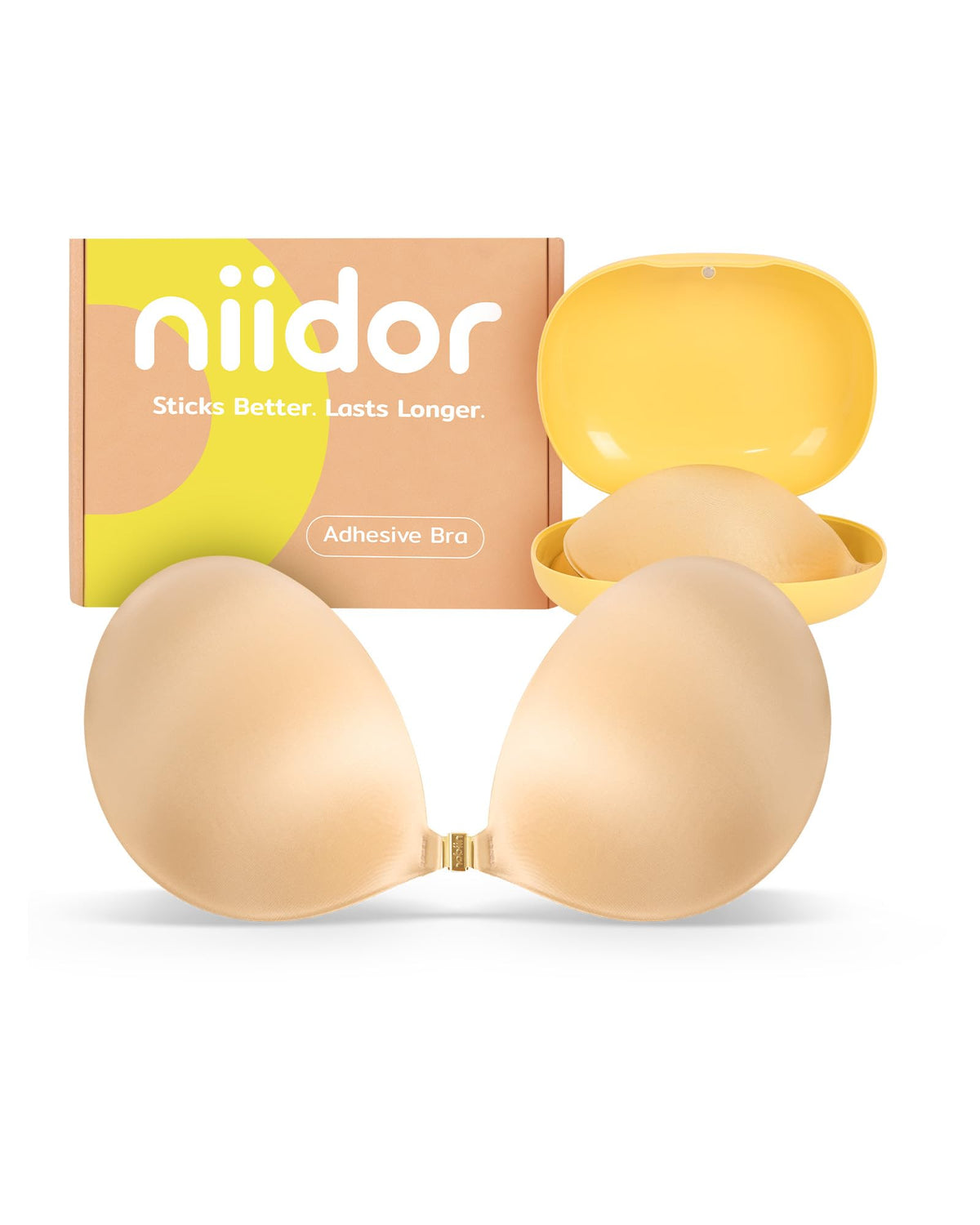 Niidor Adhesive Bra Strapless Ultra Sticky Invisible Push up Silicone Bra Multiple Colors Sizes Reusable for Backless Dress Jansha Store