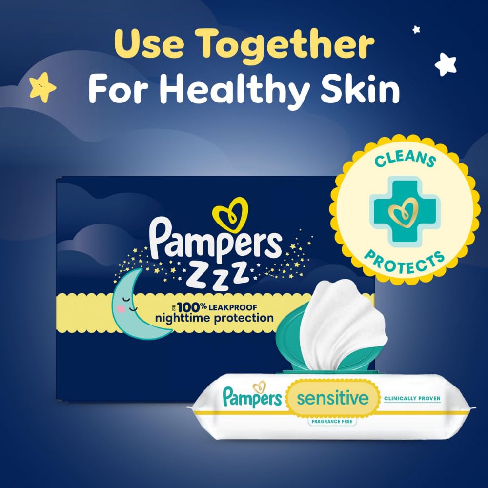 Pampers ZZZ Overnight Diapers, Size 7 (26-50 lbs), 36 Count, Nighttime Protection Disposable Baby Diaper Jansha Store