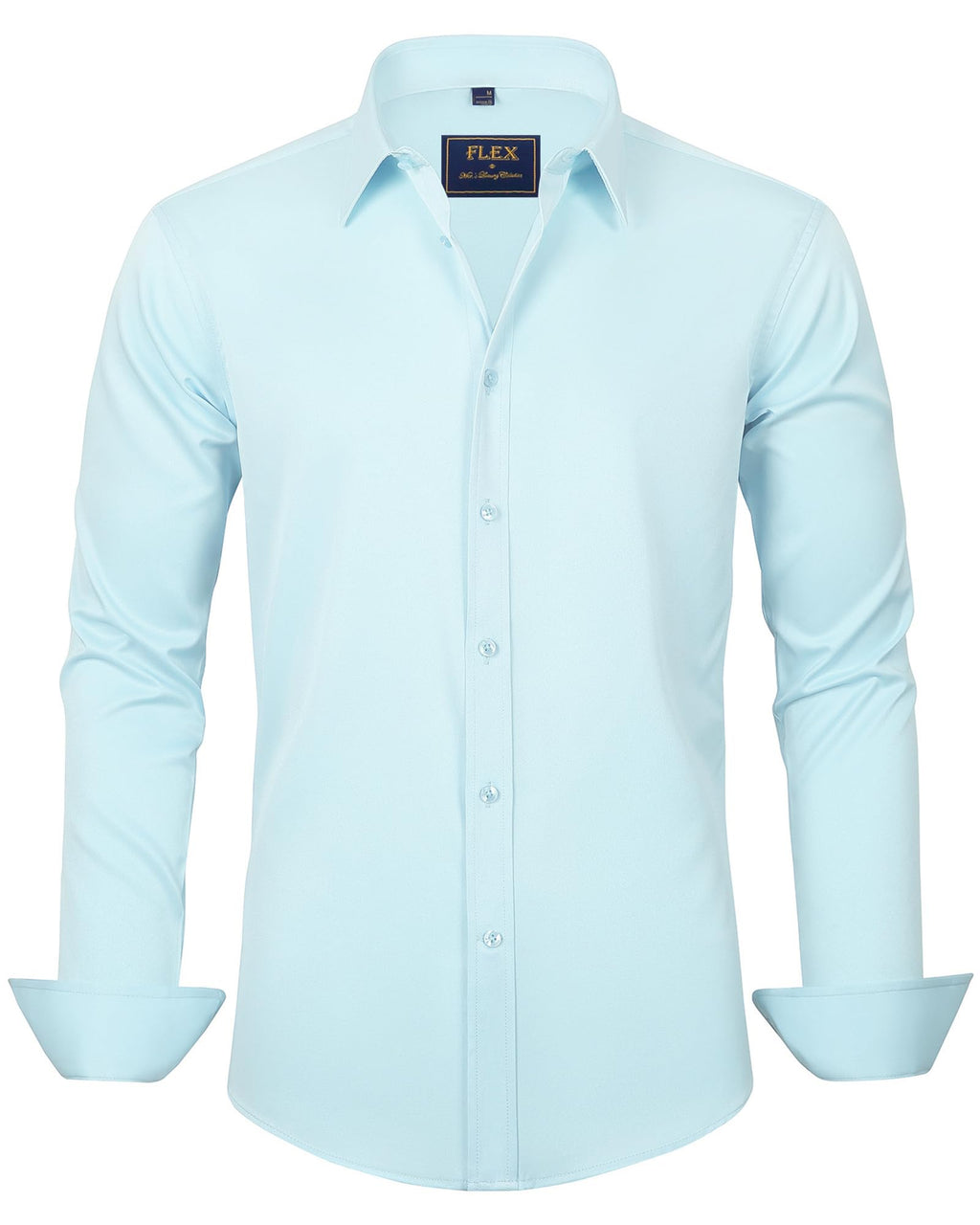 J.VER Men's Dress Shirts Solid Long Sleeve Stretch Wrinkle-Free Formal Shirt Business Casual Button Down Shirts Jansha Store