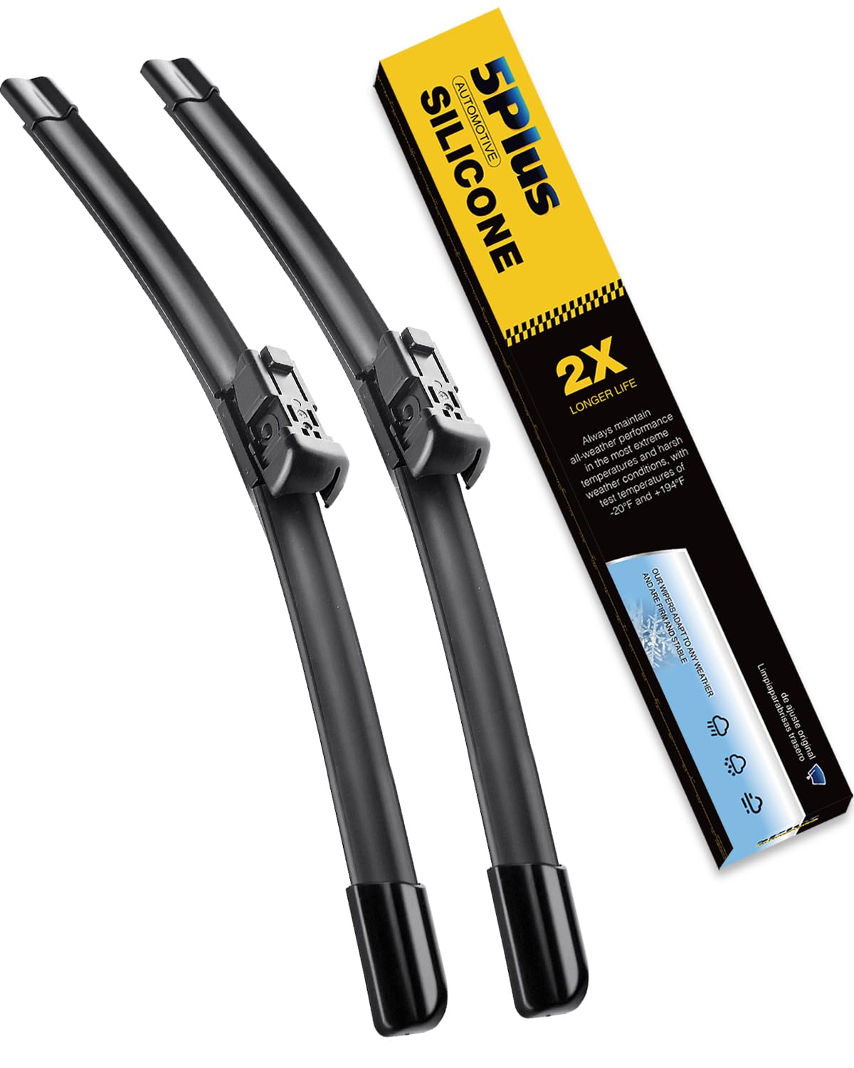 5 PLUS Premium Silicone Wiper Blades Fits Tesla Model Y 2020-2025 Jansha Store