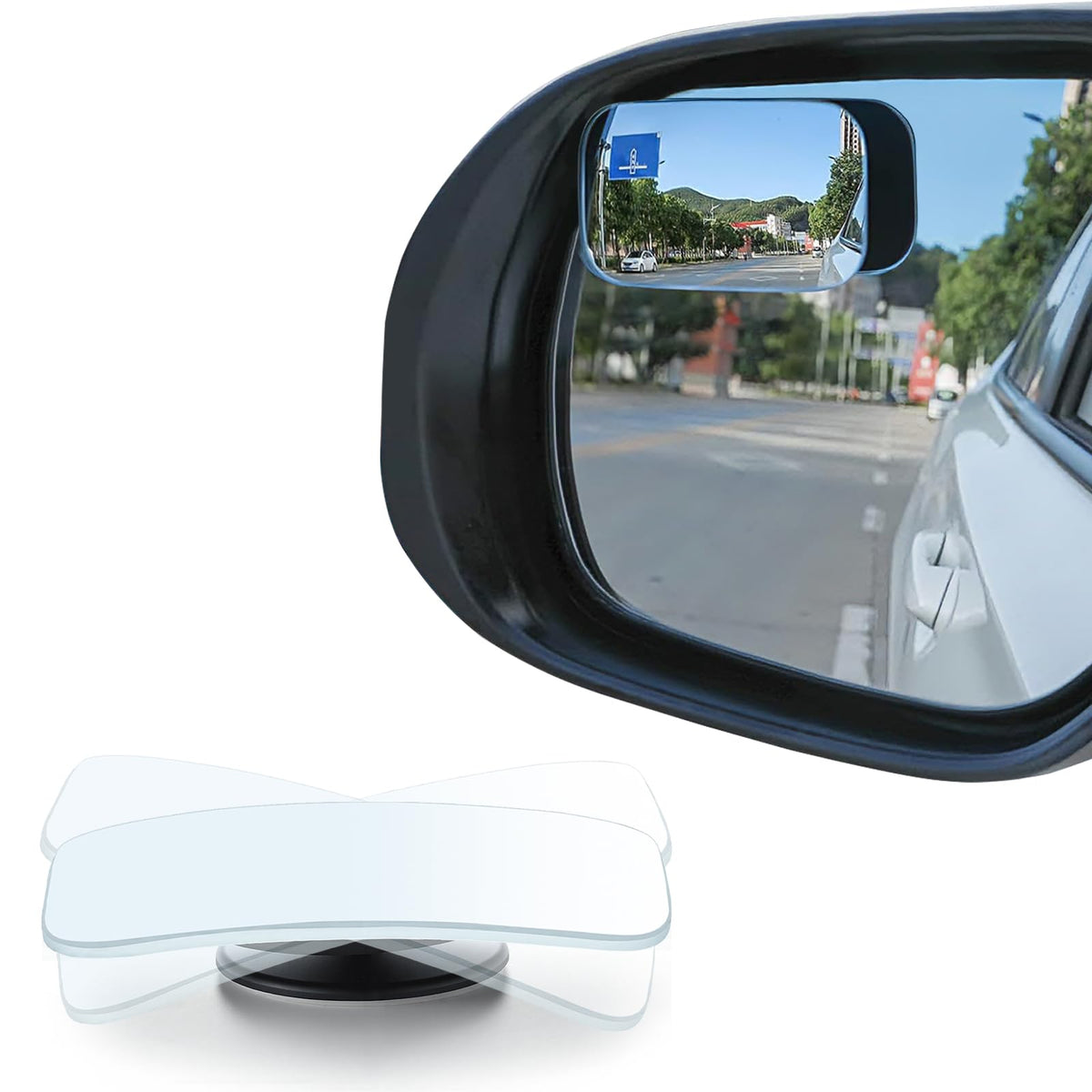 LivTee Blind Spot Mirror, 2" Round HD Glass Frameless Convex Rear View Mirrors Exterior Accessories with Wide Angle Adjustable Stick for Car SUV and Trucks, Pack of 2 Jansha Store