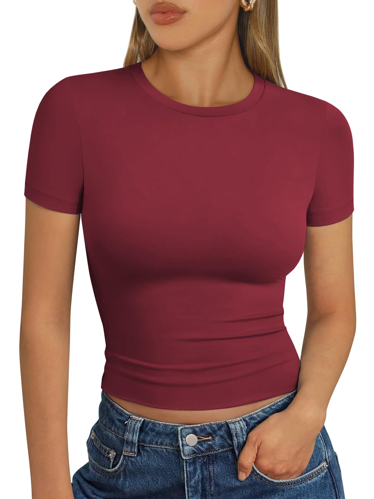 Trendy Queen Womens Short Sleeve T Shirt Basic Summer Top Jansha Store