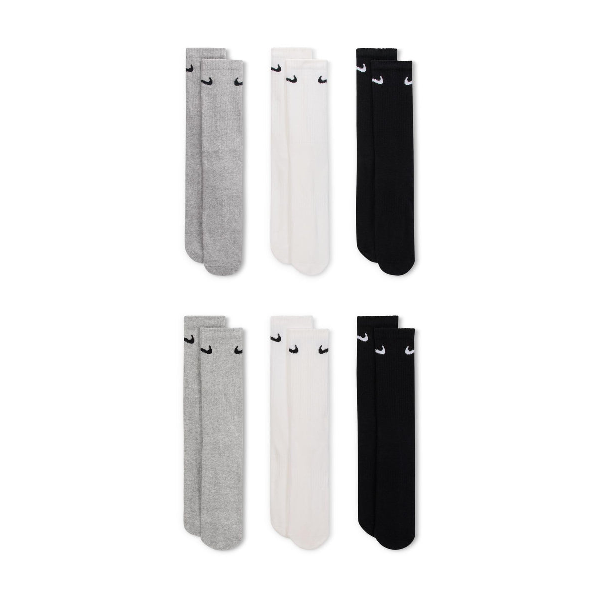 Nike Adult Everyday Cushioned Training Crew Socks (6-Packs) | Mens & Womens Jansha Store