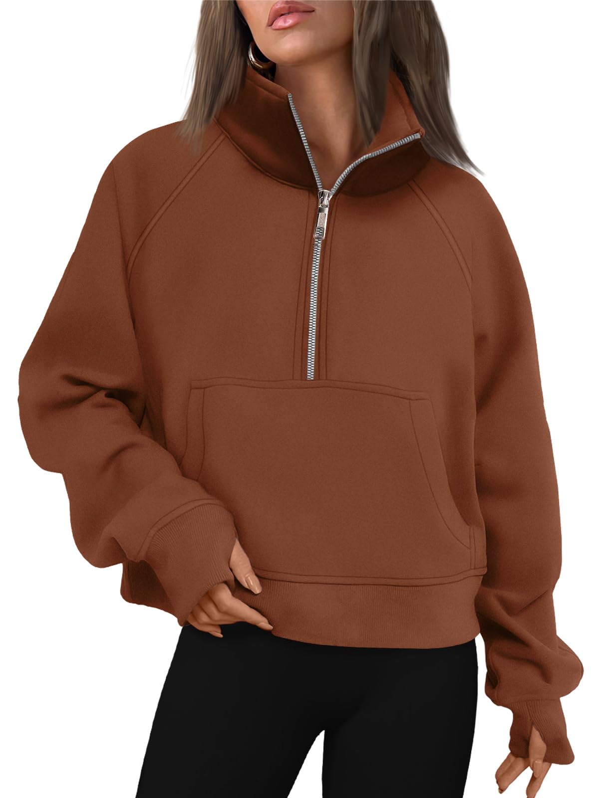 AUTOMET Womens Sweatshirts Half Zip Fleece Pullover Fall Outfits Jansha Store