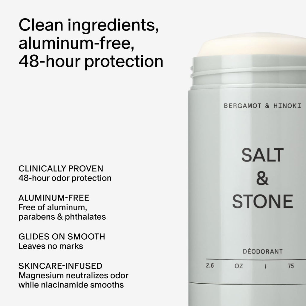Salt & Stone Aluminum-Free Deodorant for Women & Men Saffron & Cedar 2.6 oz Jansha Store
