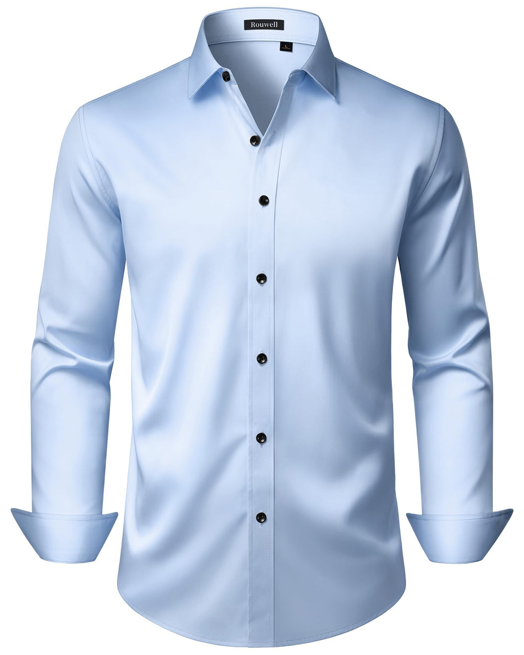 Mens Wrinkle Free Dress Shirts Regular Fit Business Button Down Shirt Formal Long Sleeve Wedding Stretch Shirts Jansha Store