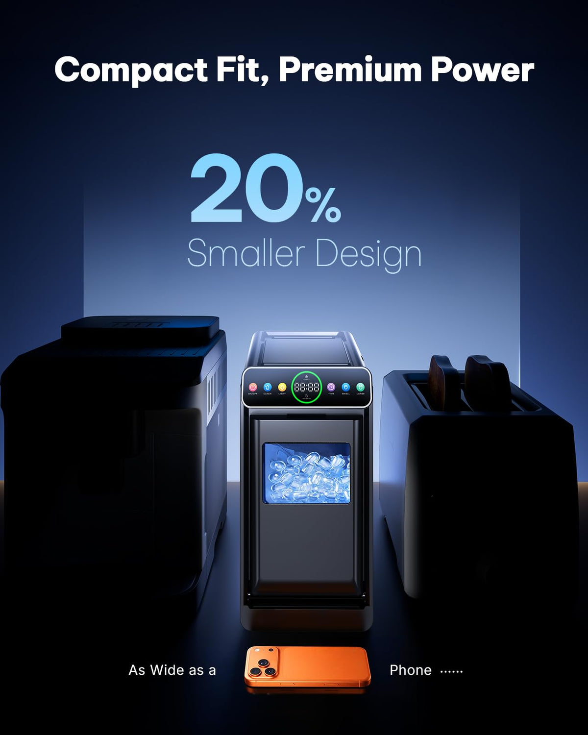 Silonn Ice Maker Countertop, Portable Ice Machine with Carry Handle, Self-Cleaning Ice Makers with Basket and Scoop, 9 Cubes in 6 Mins, 26 lbs per Day, Ideal for Home, Kitchen, Camping, RV Jansha Store