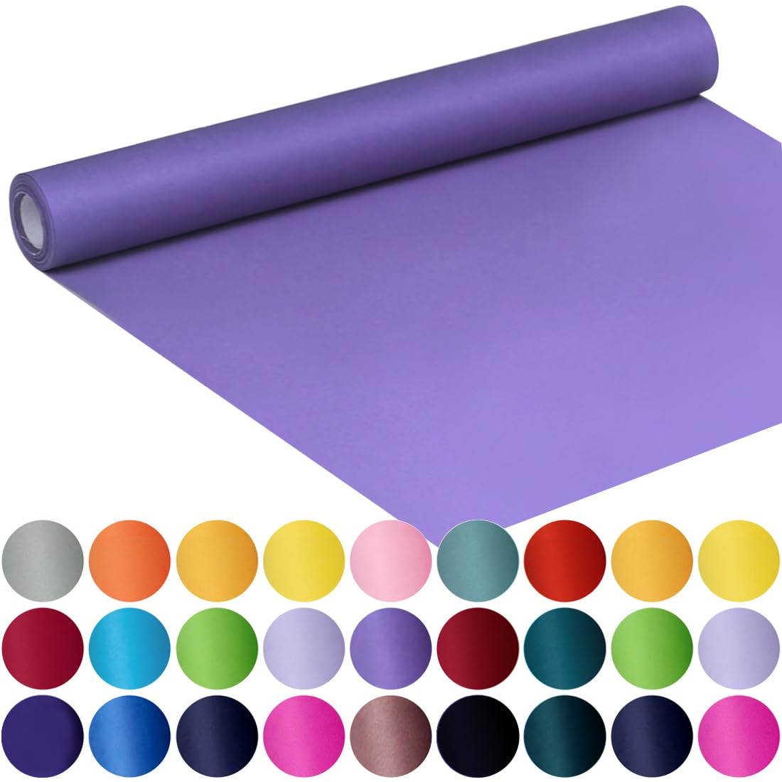 SMART&CASUAL 36" x 1,500" (125') Brown Kraft Craft Paper Roll for Gift Wrapping Bulletin Board Bouquet Flower Art Packing Parcel Table Covering 70GSM 50LB (Brown, 36" x 125') Jansha Store