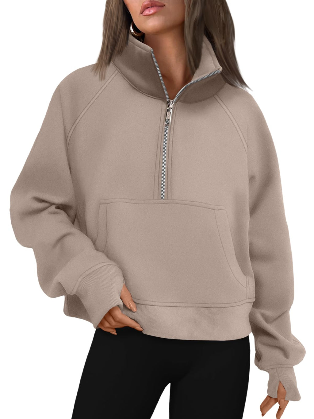 AUTOMET Womens Sweatshirts Half Zip Fleece Pullover Fall Outfits Jansha Store