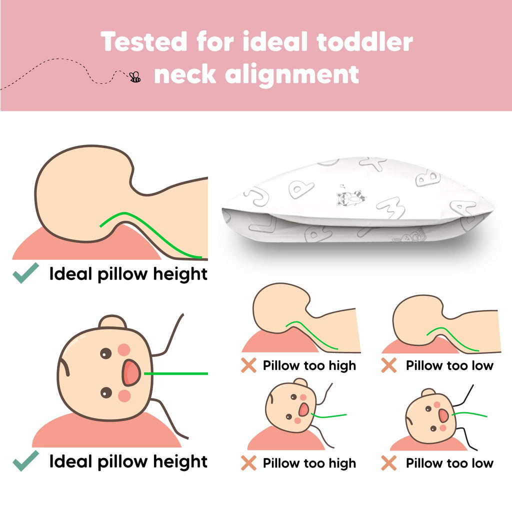 Toddler Pillow with Pillowcase, 13x18 My Little Dreamy Pillow (Flora Vale) Jansha Store