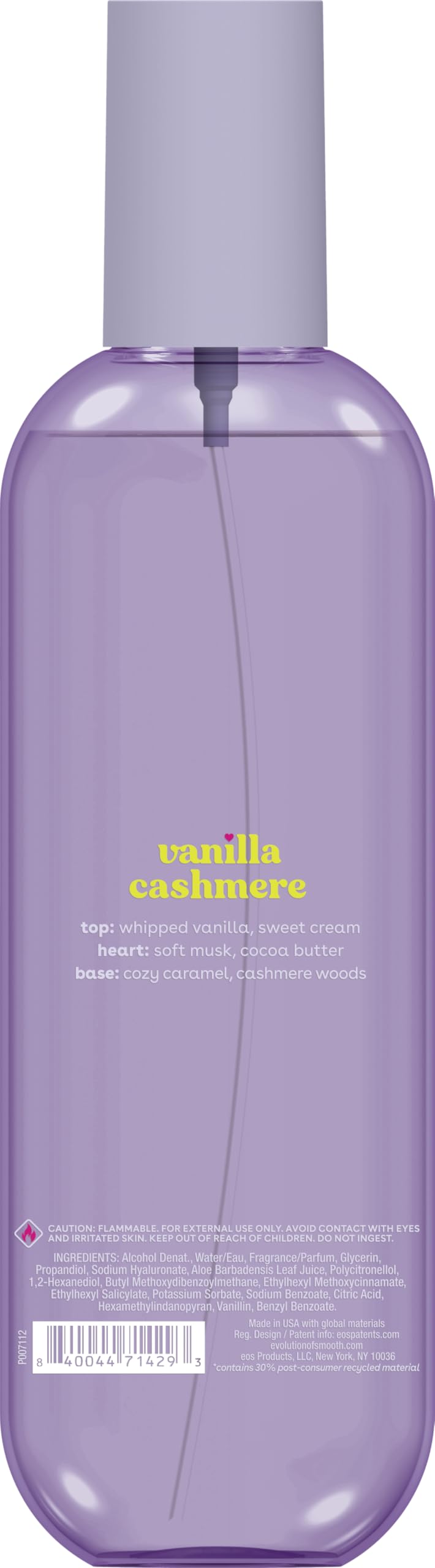 eos Cashmere Body Mist, Toasted Marshmallow, Toasted Vanilla, Sweet Marshmallow, Hair Mist, Body Spray for Women Moisturizing, Hyaluronic Acid, Vanilla Body Spray, Vegan, Cruelty-free, 6 fl oz Jansha Store