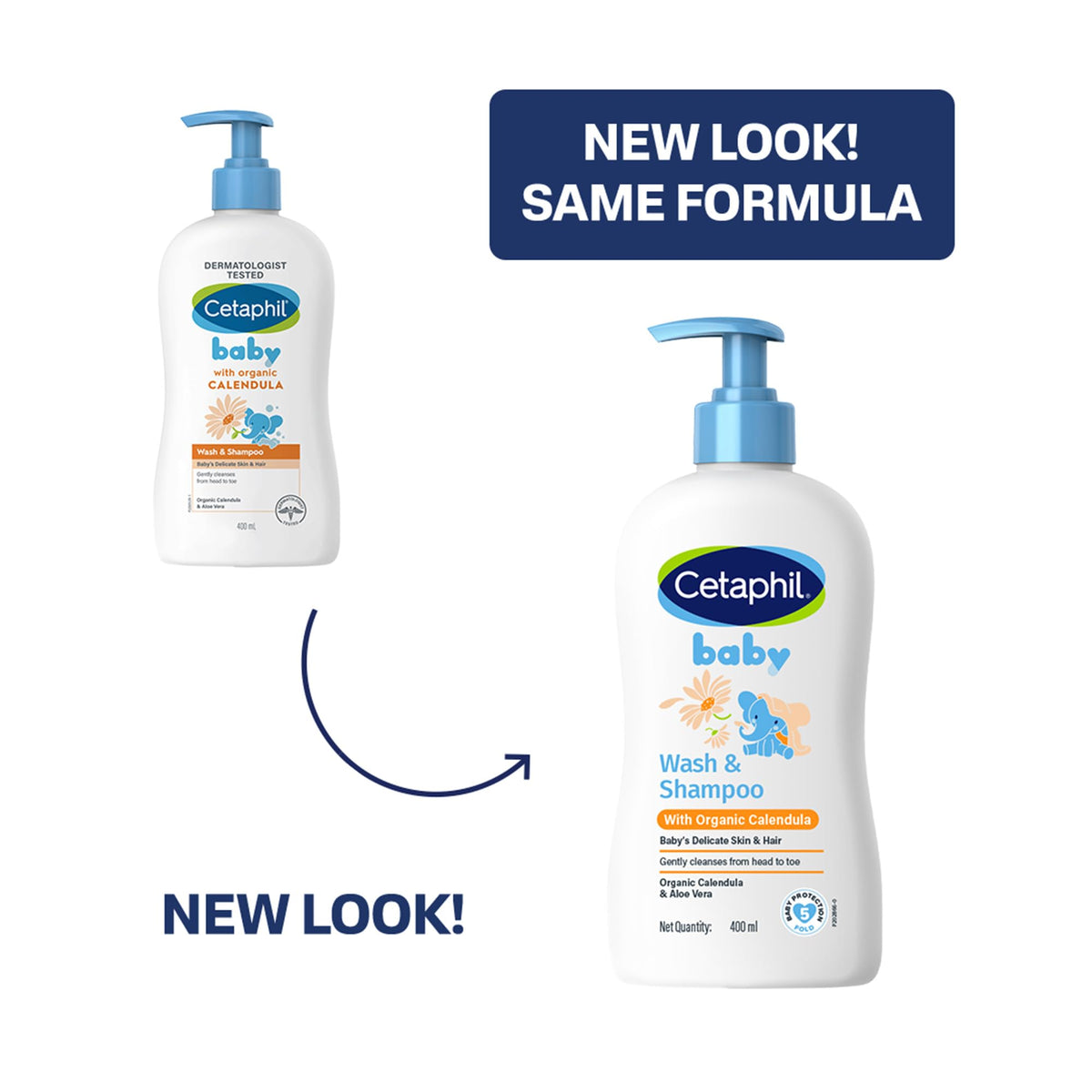 Cetaphil Baby Wash & Shampoo + Lotion, Sensitive Skin, 13.5oz, 2ct Jansha Store