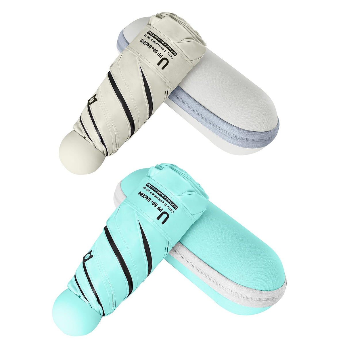 BAODINI Mini Travel Umbrella with UV Sun Protection, Compact Pocket-Size Jansha Store