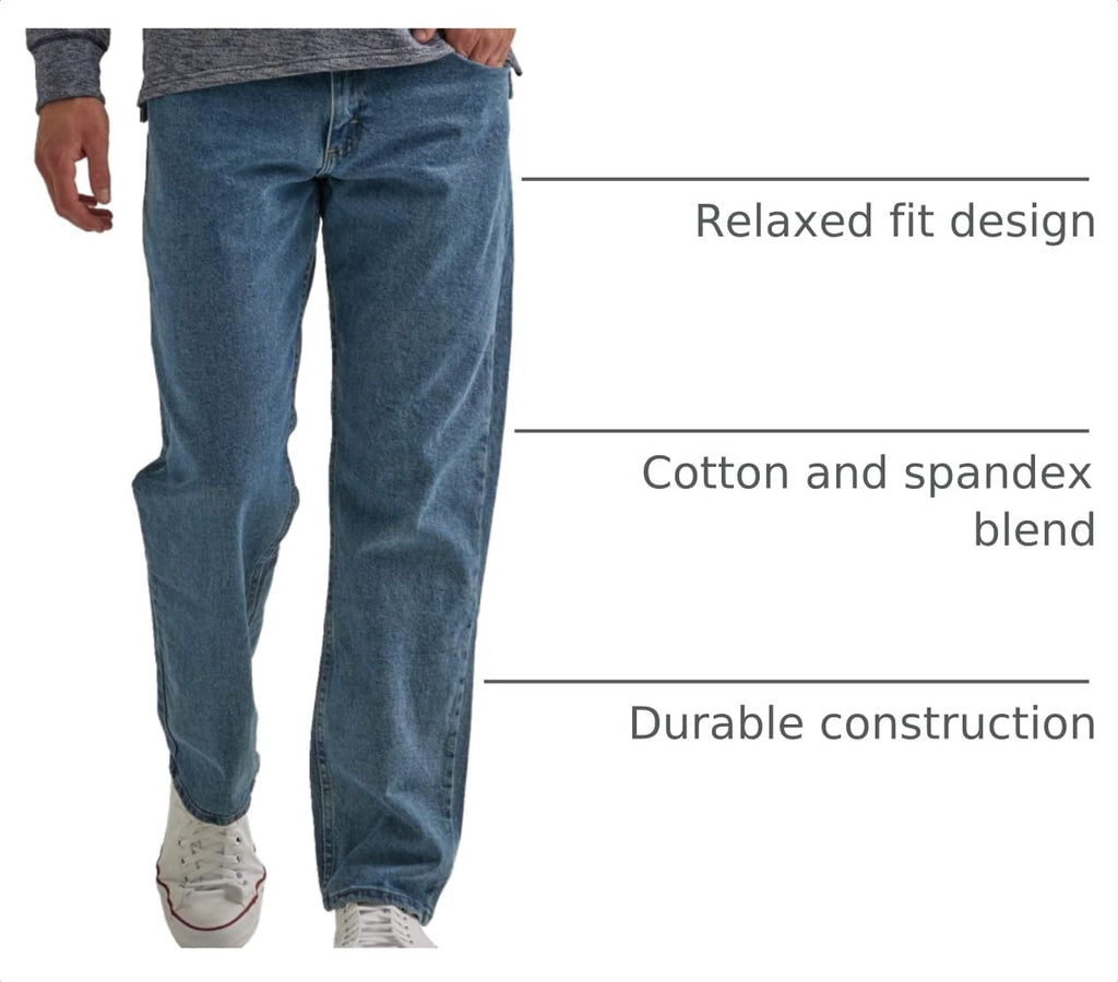 Wrangler Authentics Men's Regular Fit Comfort Flex Waist Jean Jansha Store