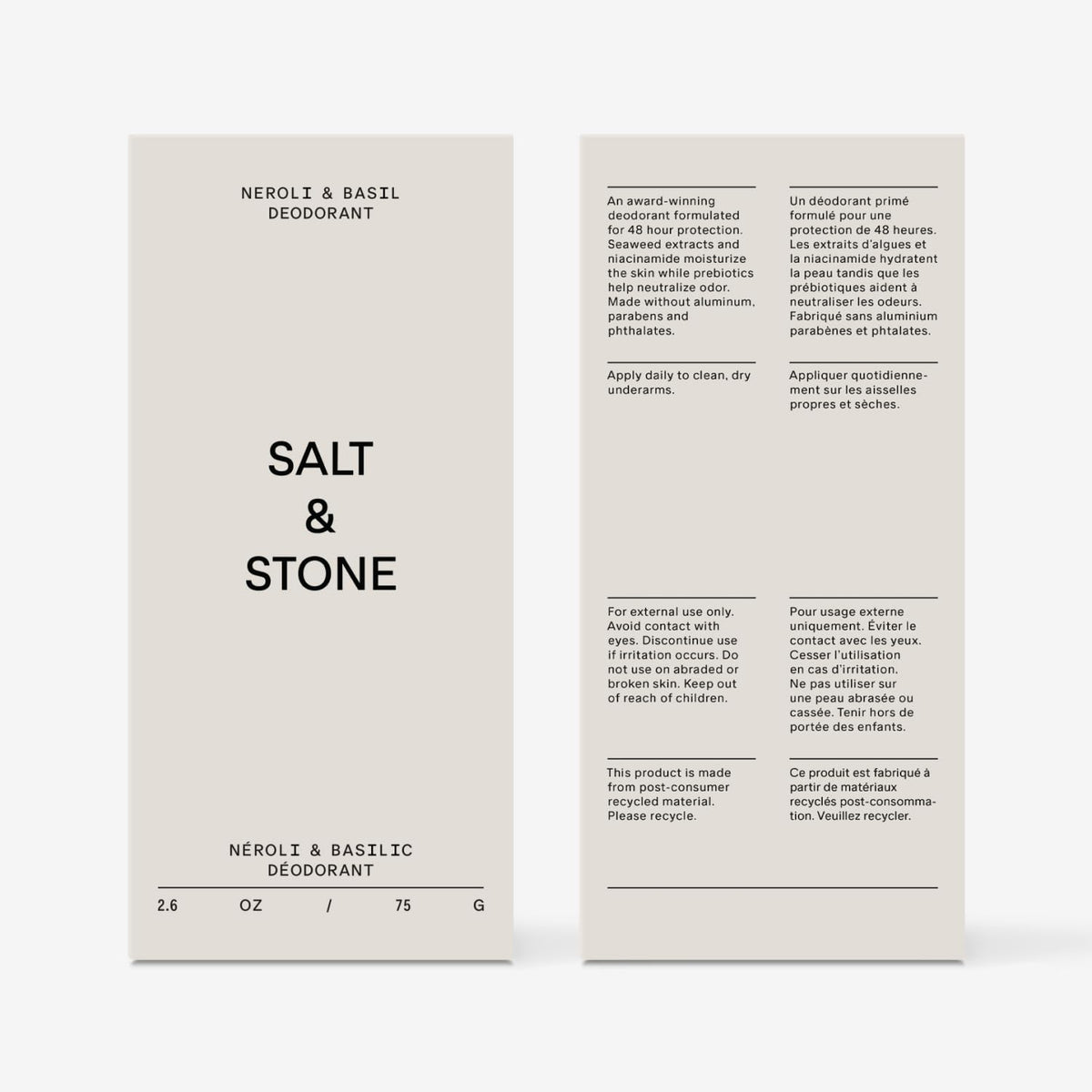 Salt & Stone Aluminum-Free Deodorant for Women & Men Saffron & Cedar 2.6 oz Jansha Store
