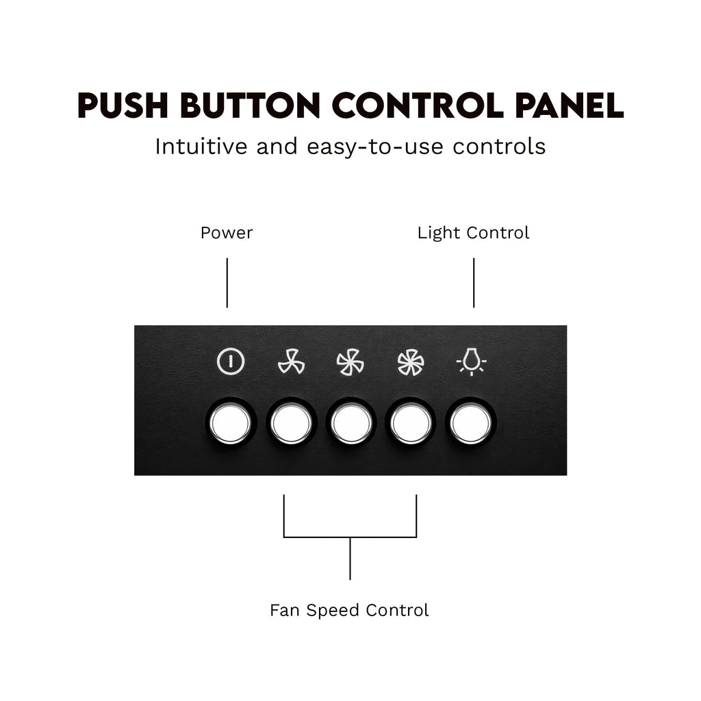 COSMO COS-5MU30 30 in. Delta Collection Ducted Under Cabinet Range Hood, Button Controls, Reusable Filters, LED Lights, Stainless Steel Jansha Store