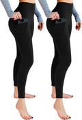 Leafigure 2-Pack High Waist Leggings with Pockets for Women Jansha Store