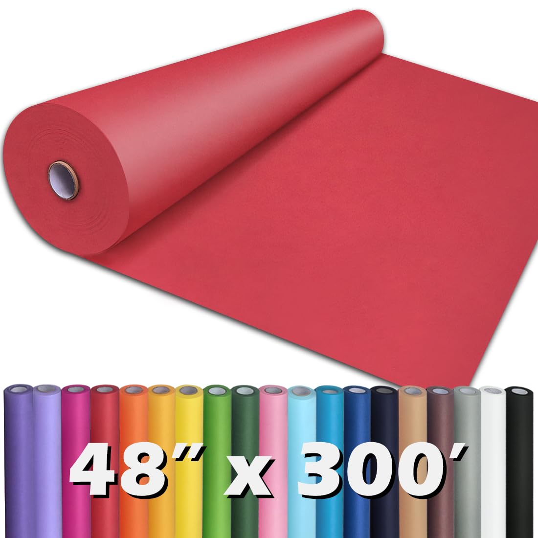 PerkHomy Brown Kraft Paper Roll 17.5" x 1,200" (100') for Gift Wrapping Bulletin Board Craft Art Bouquet Flower Packing Valentines Easel Moving Shipping Floor Poster Covering Table 70GSM 50LB Jansha Store