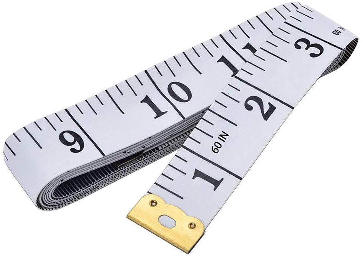 GDMINLO Soft Tape Measure Double Scale Body Sewing Flexible Tailor Craft Vinyl Ruler for Weight Loss Medical Body Measurement, Has Centimetre Scale on Reverse Side 60-inch（White） Jansha Store