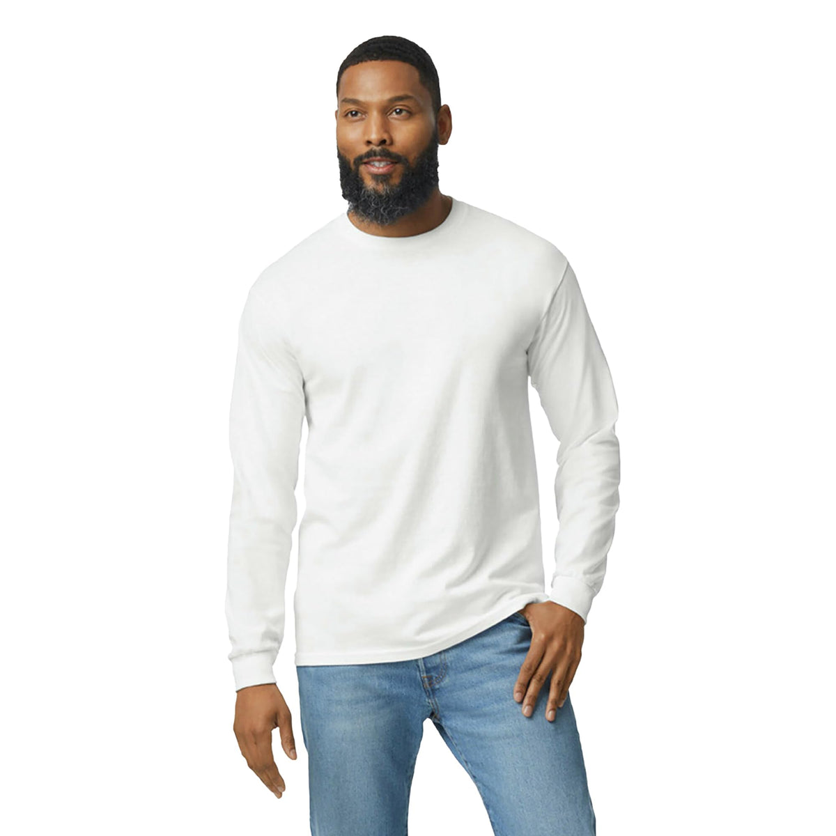 Gildan Adult Heavy Cotton Long Sleeve T-Shirt, Style G5400, 2-Pack Jansha Store