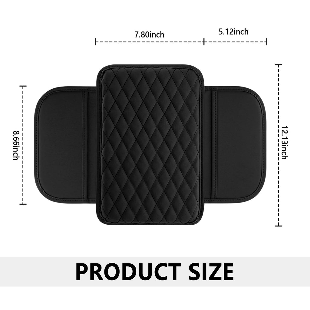 Stacool Upgraded Car Center Console Cover,Microfiber Leather Car Armrest Cover Cushion with 2 Storage Bags,Universal Car Armrest Storage Box (Brown) Jansha Store