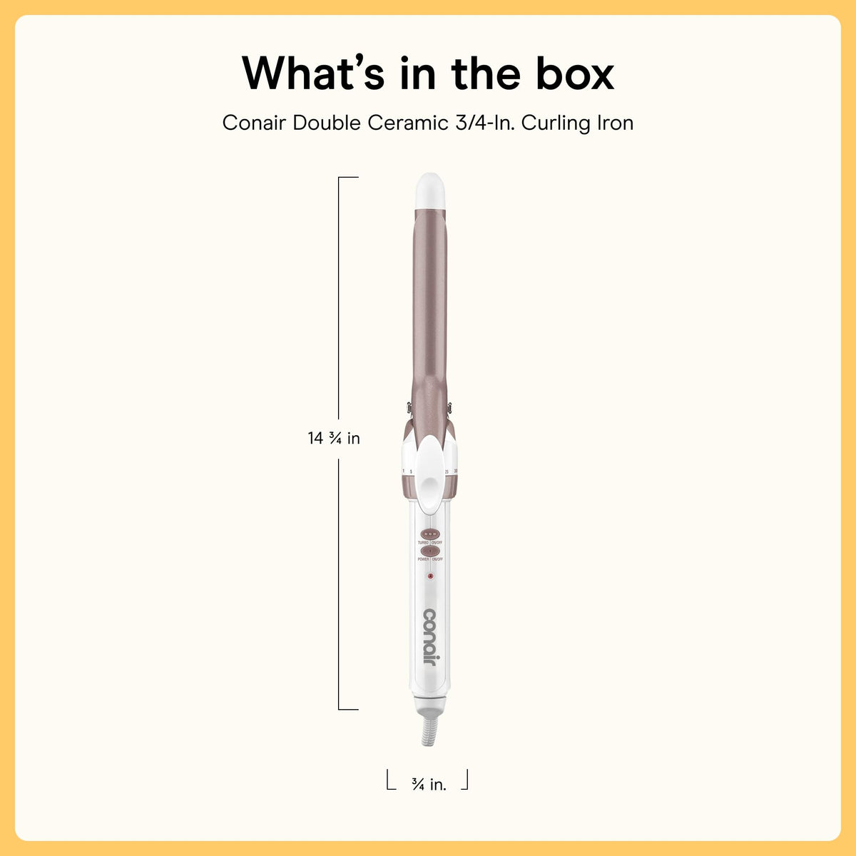 Conair Curling Iron, Double Ceramic, 1/2-in. Barrel, White/Rose Gold Jansha Store