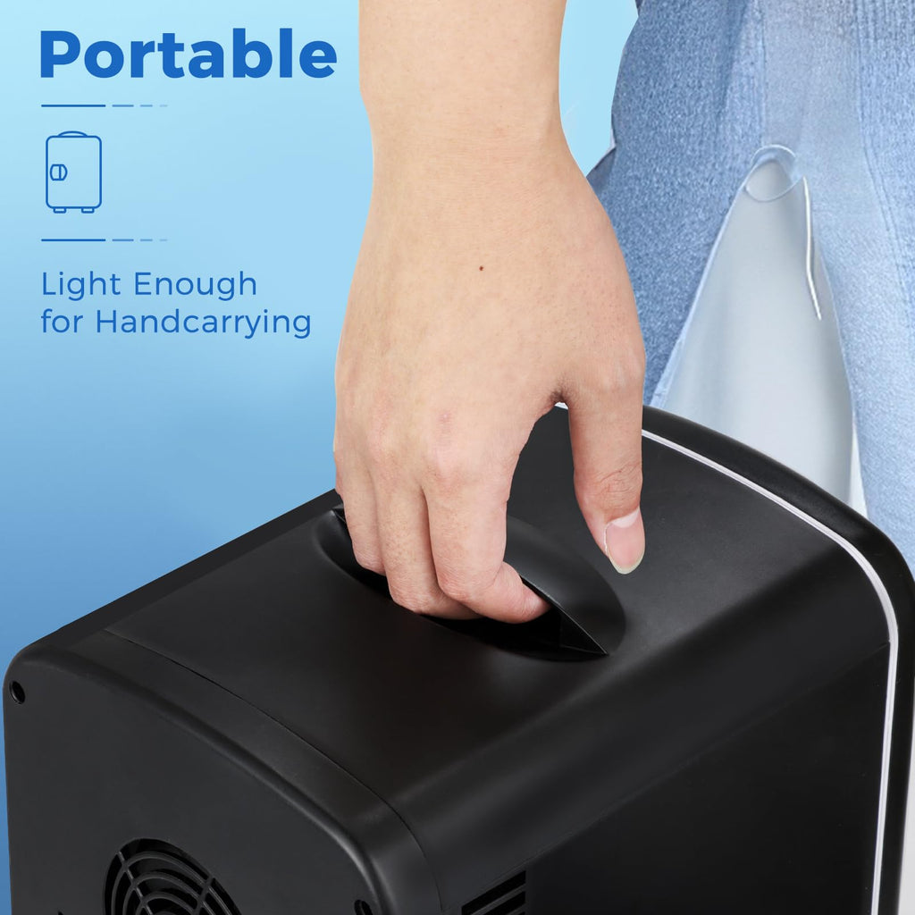 Antarctic Star Compact Refrigerator, Portable Mini Fridge, Skin Care 4L Capacity/6 Cans, for Bedroom, Car, Office & Dorm, Small Cooler for Cosmetics, Beverage and Food, White Jansha Store