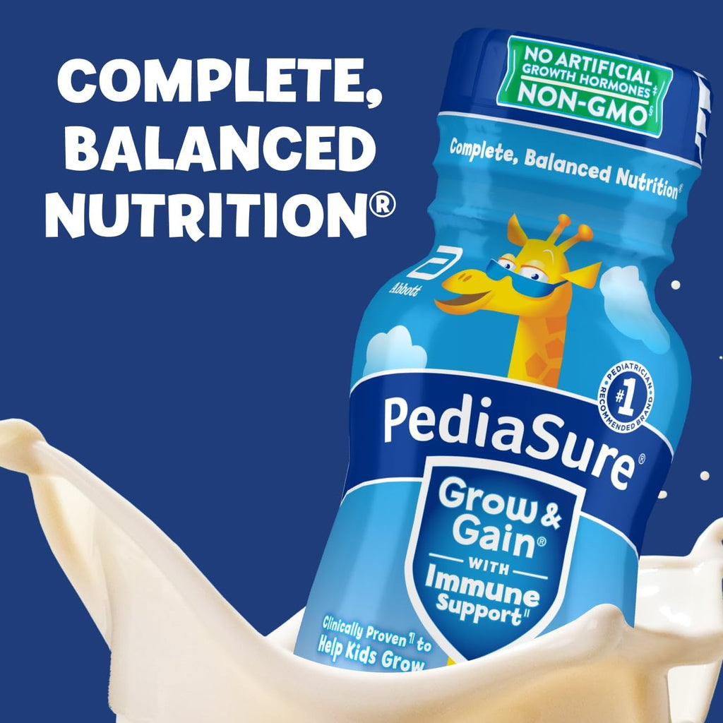 PediaSure Grow & Gain Kids Nutrition Shake, 7g Protein, Strawberry, 24 Pack Jansha Store
