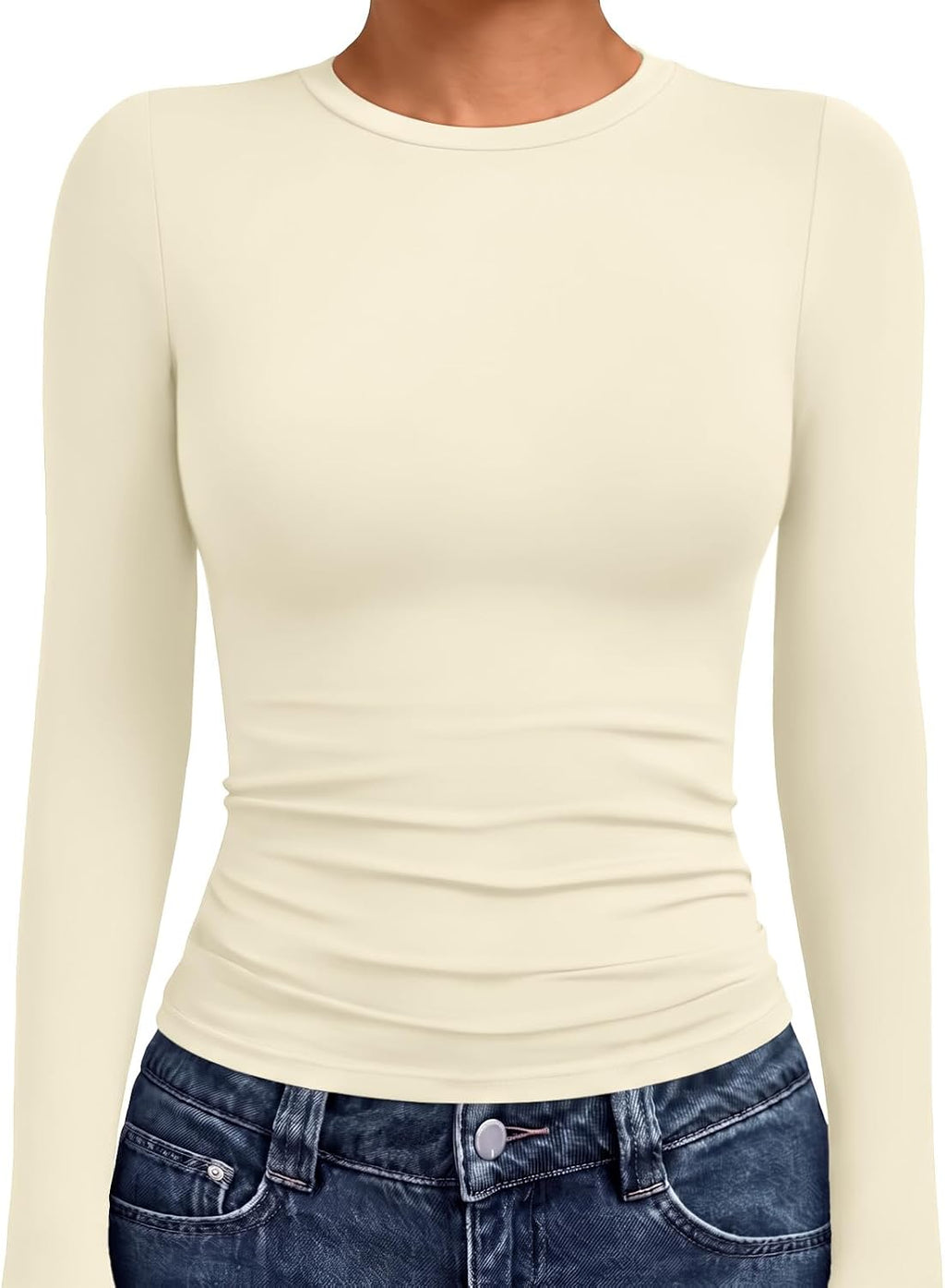 AUTOMET Womens Crew Neck Long Sleeve Shirts Compression Underscrubs Tops Jansha Store