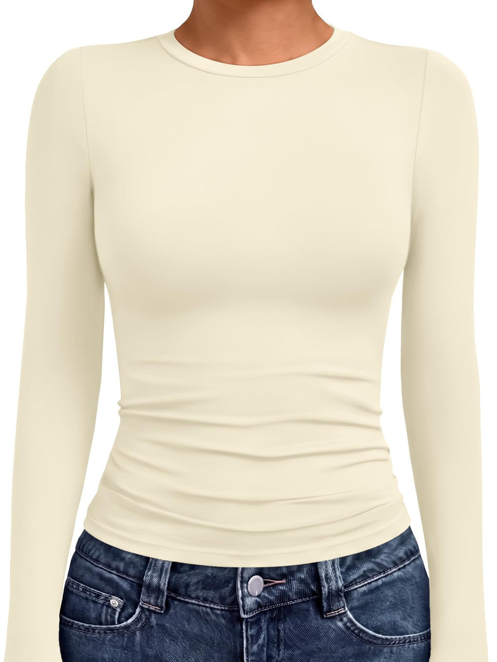 AUTOMET Womens Crew Neck Long Sleeve Shirts Compression Underscrubs Tops Jansha Store