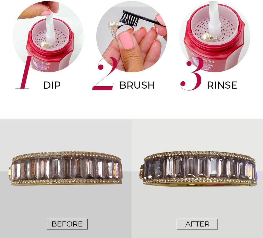 CONNOISSEURS Premium Edition Jewelry Cleaner, Value Size 9.6oz - Pick from Fine, Silver or Delicate Jewelry Cleaner Jansha Store
