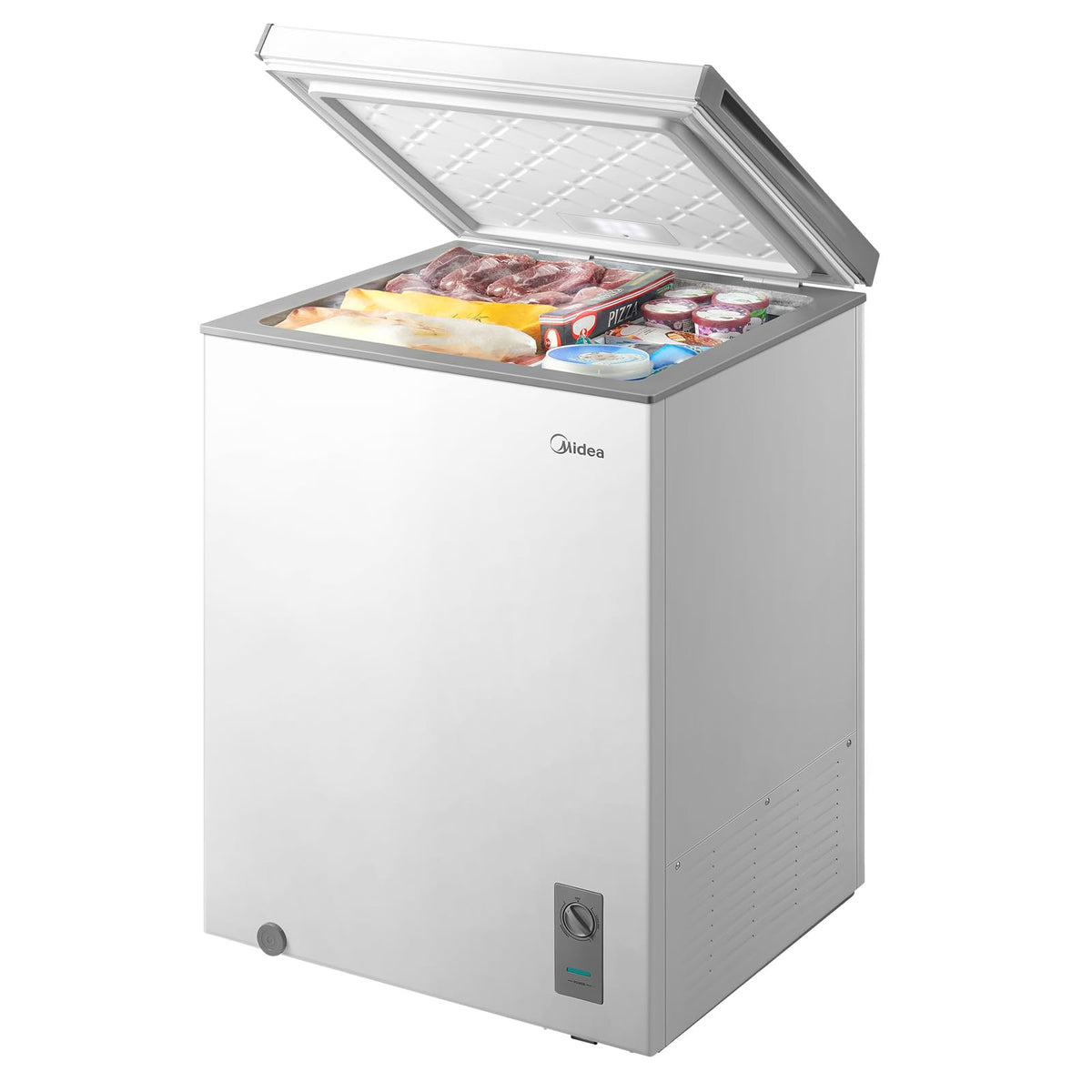 Midea 3.5 Cu.ft Chest Freezer, Fridge Freezer Convertible with LED Light Jansha Store