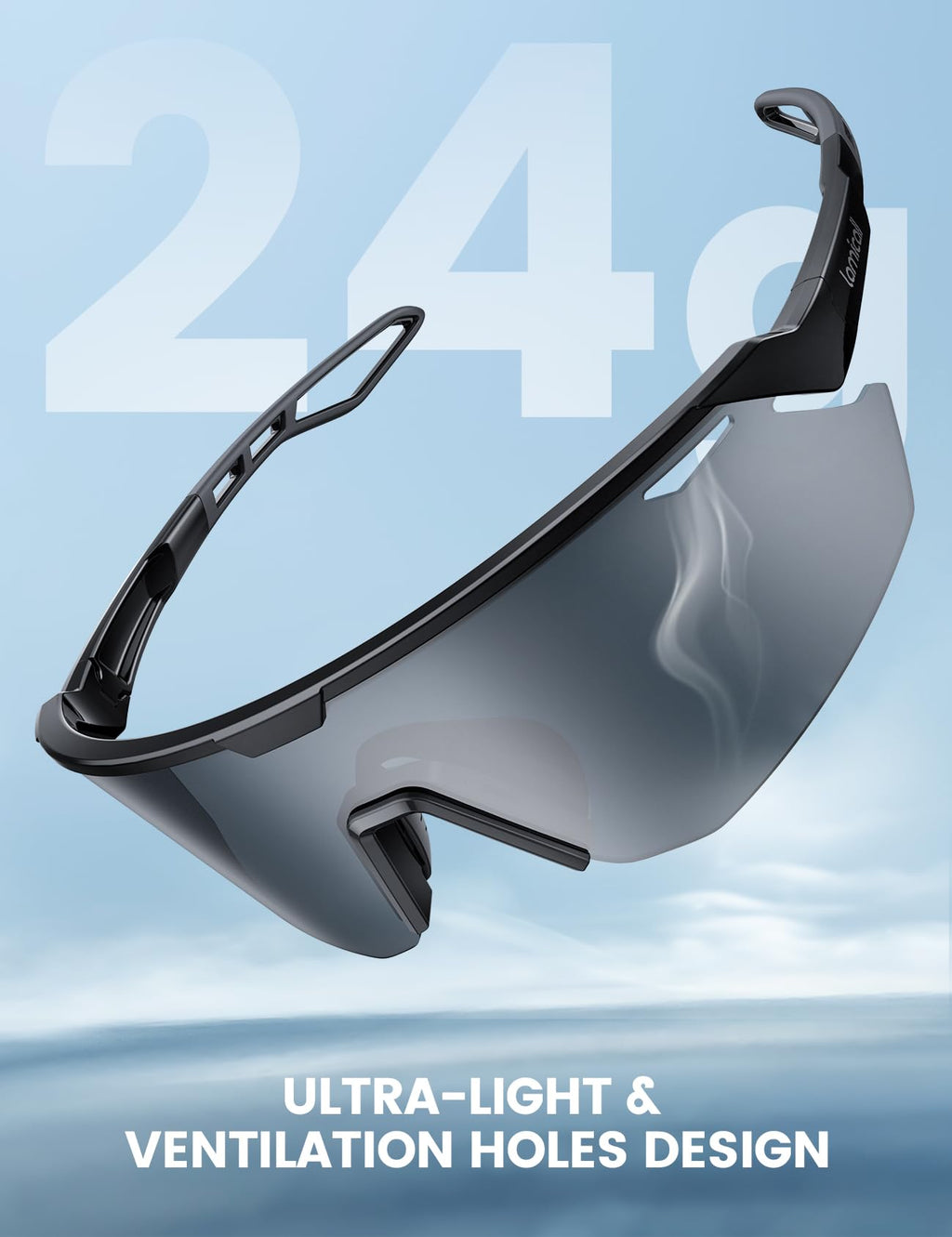 Lamicall 24g Polarized Sports Sunglasses for Men Women - UV400 Protection Sun Glasses for Baseball Running Cycling Fishing Jansha Store