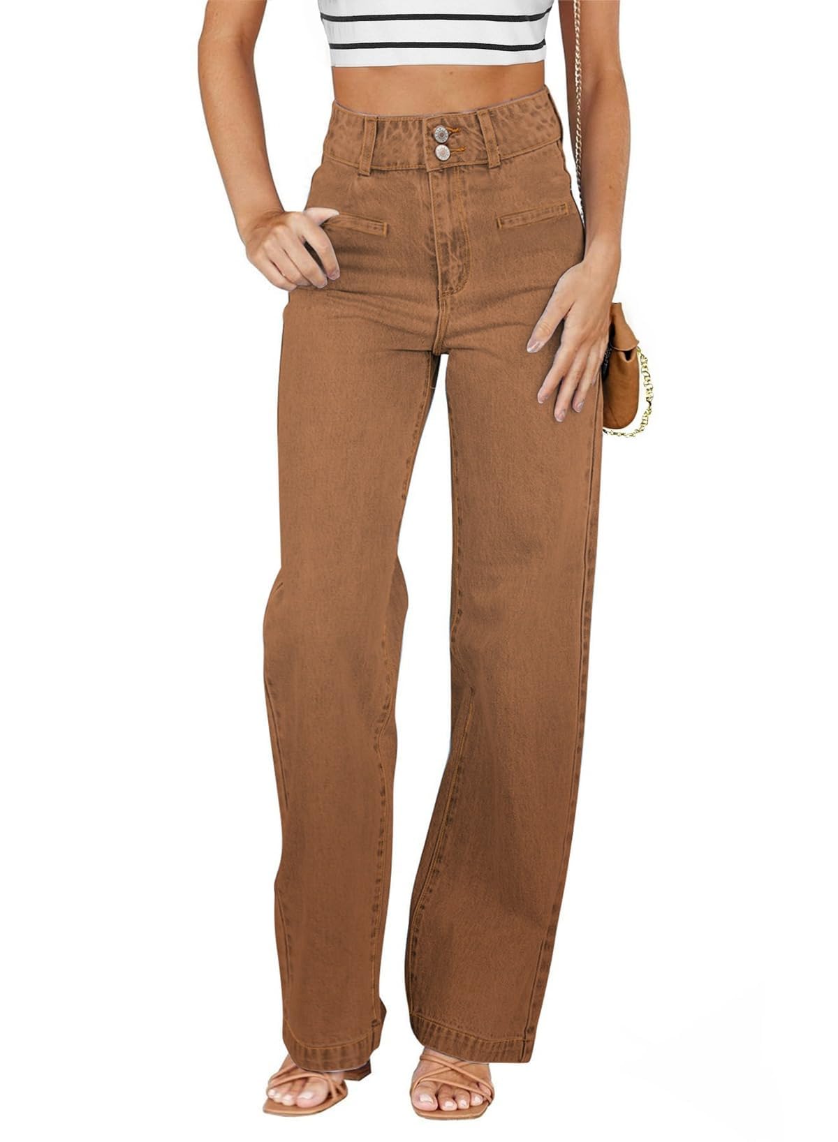 Sidefeel Jeans for Women High Waisted Straight Leg Denim Pants Jansha Store