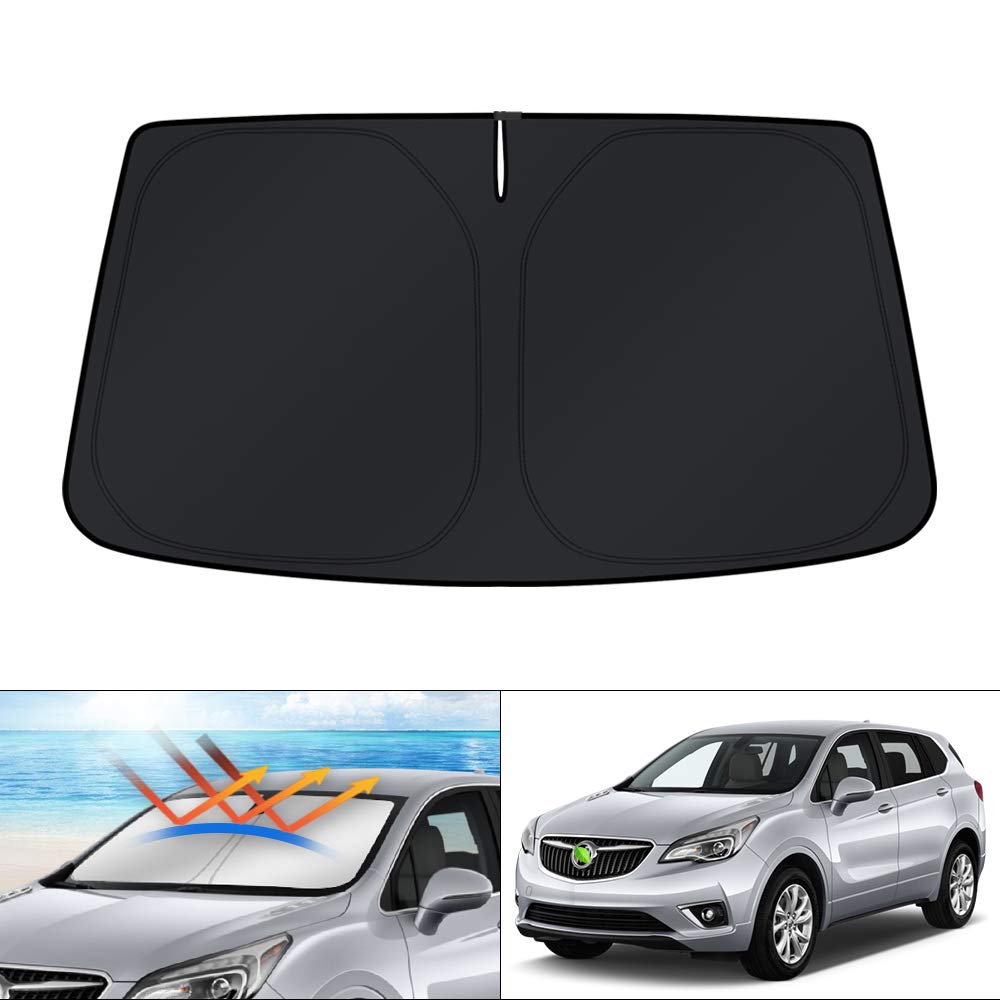 KUST Windshield Sun Shade for 2017-2026 Tesla Model Y/Model 3 Sunshade Accessories (Fit 2025-2026 Model Y Juniper / 2024 Model 3 Highland) Upgraded Foldable Sunshade, Blocks UV Rays Keep Car Cool Jansha Store